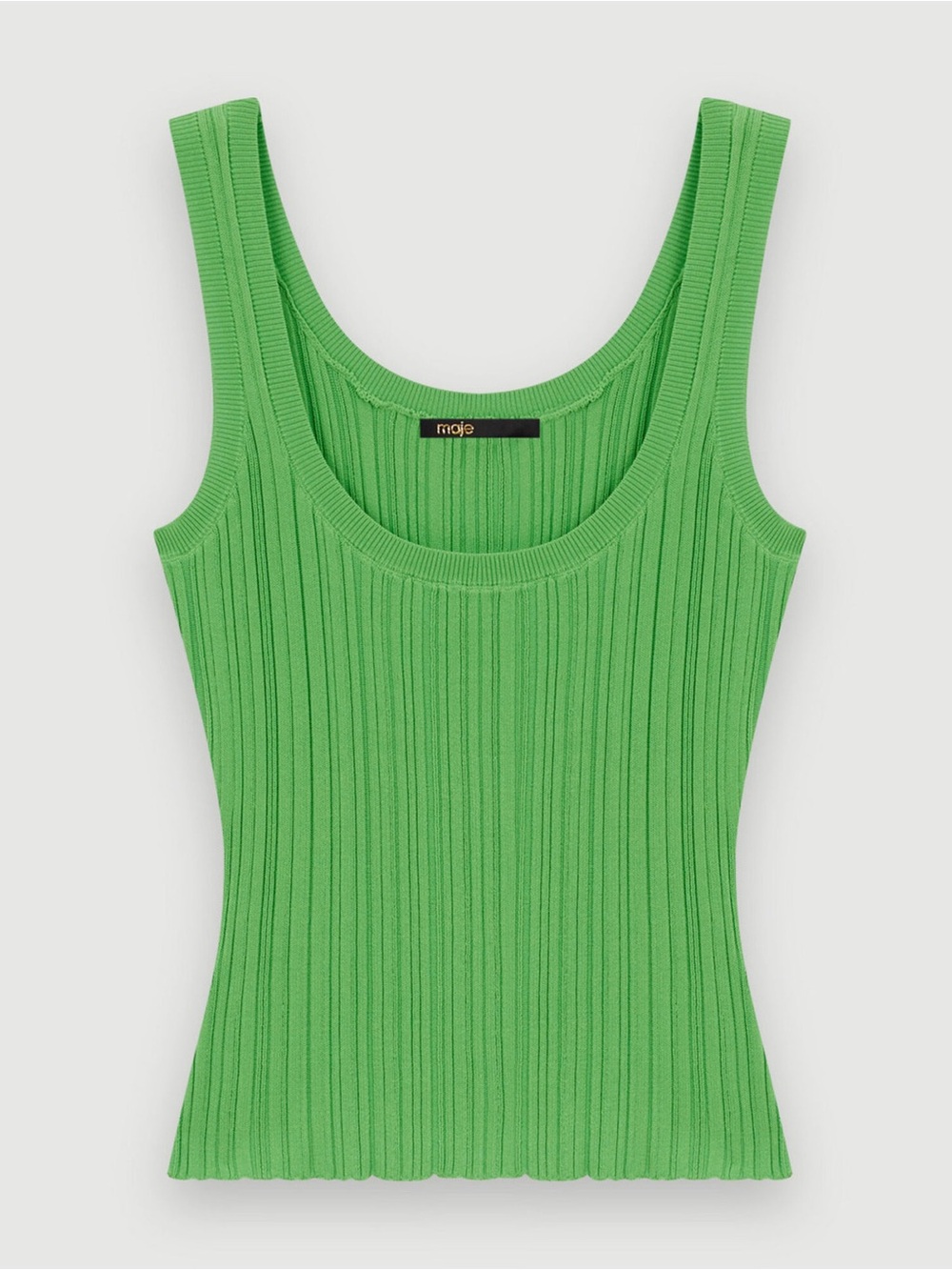 Maje Women Knit Tank Top Green Size 3/ L